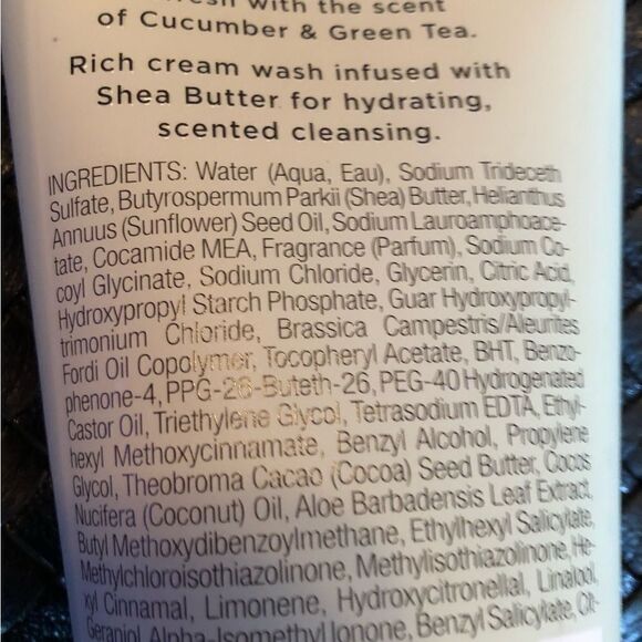 VICTORIA’S SECRET - NWT Cucumber & Green Tea Moisturizing Cream Body Wash. - Picture 6 of 12